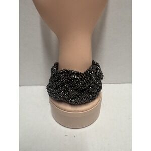 Cuff Bracelet Braided Knot Mesh Bracelet Gunmetal Color